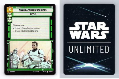 Manufactured Soldiers #102 Star Wars Unl Twilight Republic Uncommon Foil TCG-Breakoutcards