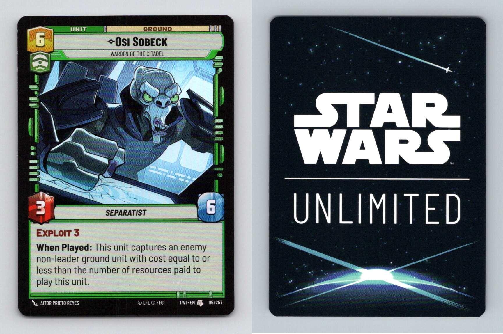 Osi Sobeck #115 Star Wars Unlimited Twilight Of The Republic Uncommon Foil TCG-Breakoutcards