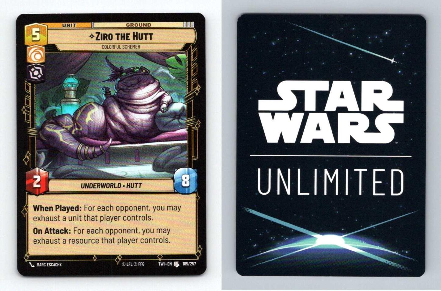 Ziro The Hutt #185 Star Wars Unlimited Twilight Of Republic Uncommon Foil TCG-Breakoutcards