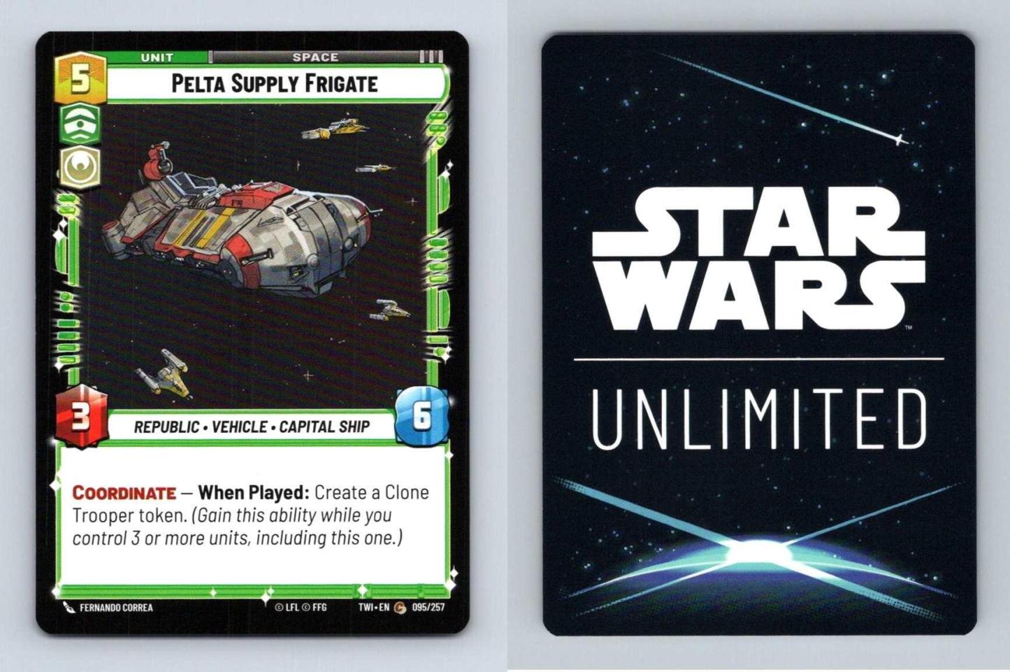 Pelta Supply Frigate #95 Star Wars Unlimited Twilight Of The Republic Common TCG-Breakoutcards