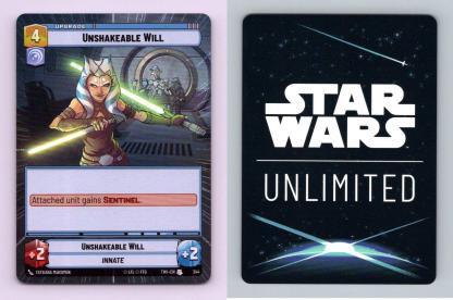 Unshakeable Will #344 Star Wars Unl Twilight Republic Uncommon Foil Hyperspace-Breakoutcards