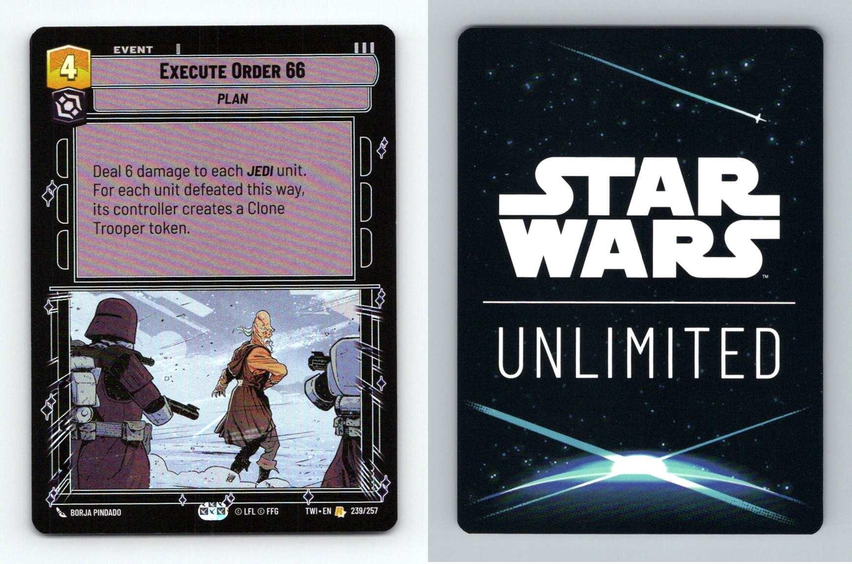 Execute Order 66 #239 Star Wars Unlimited Twilight Of The Republic Rare Foil TCG-Breakoutcards