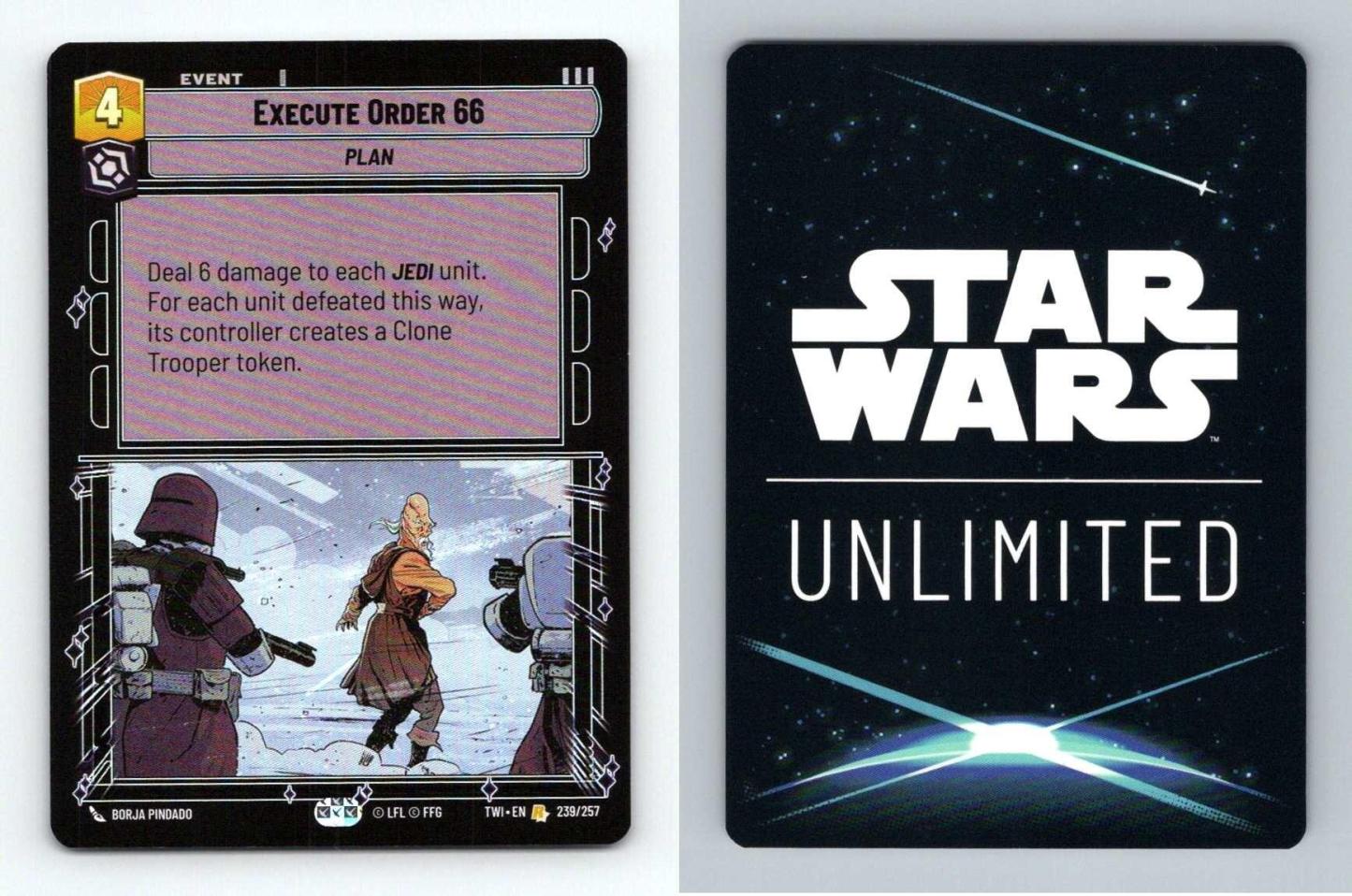 Execute Order 66 #239 Star Wars Unlimited Twilight Of The Republic Rare Foil TCG-Breakoutcards