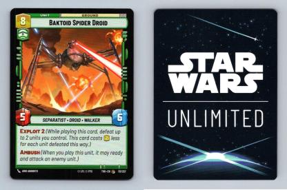Baktoid Spider Droid #117 Star Wars Unlimited Twilight Of Republic Common TCG-Breakoutcards