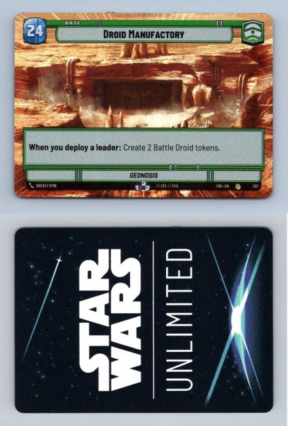 Droid Manufactory #297 Star Wars Unl Twilight Republic Rare Foil Hyperspace TCG-Breakoutcards