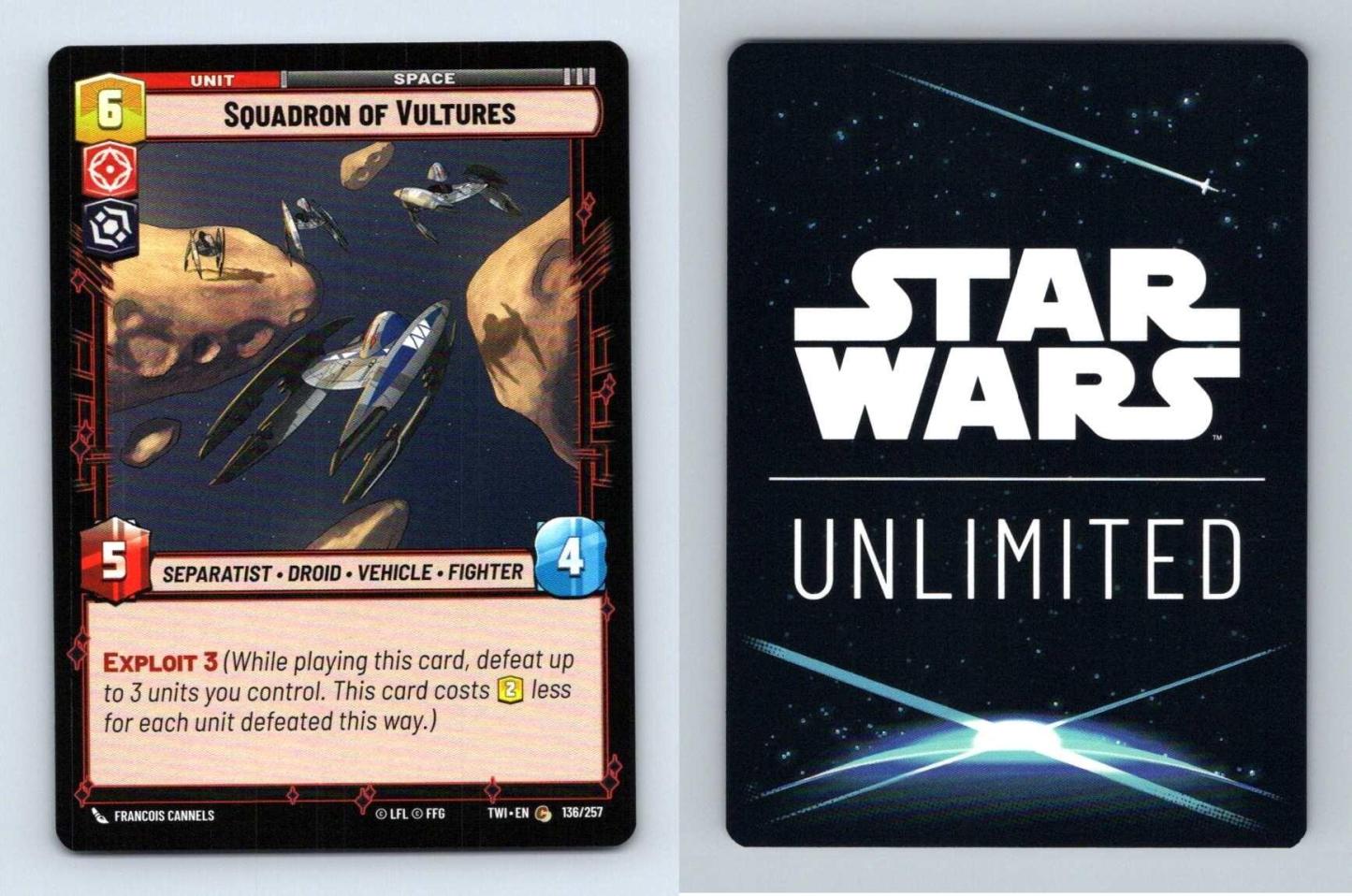 Squadron Of Vultures #136 Star Wars Unlimited Twilight Of Republic Common TCG-Breakoutcards