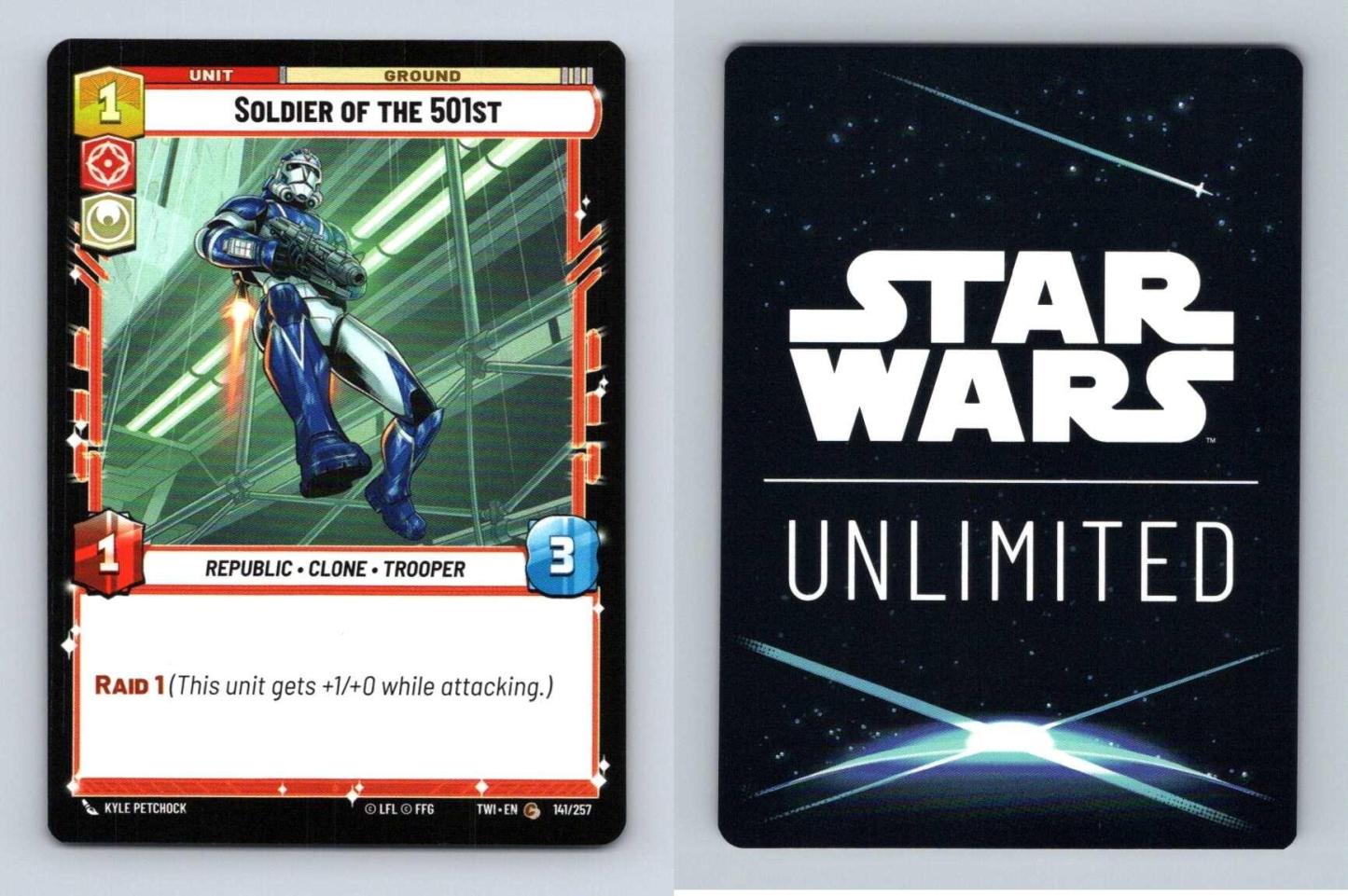 Soldier Of The 501st #141 Star Wars Unlimited Twilight Of Republic Common TCG-Breakoutcards