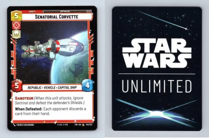 Senatorial Corvette #148 Star Wars Unlimited Twilight Of The Republic Common TCG-Breakoutcards