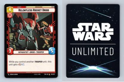 Relentless Rock Droid #163 Star Wars Unlimited Twilight Of Republic Common TCG-Breakoutcards