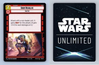 Grim Resolve #172 Star Wars Unlimited Twilight Of The Republic 2024 Common TCG-Breakoutcards