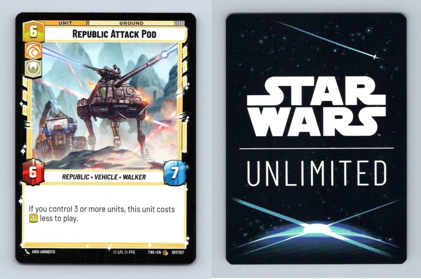 Republic Attack Pod #197 Star Wars Unlimited Twilight Of The Republic Common TCG-Breakoutcards