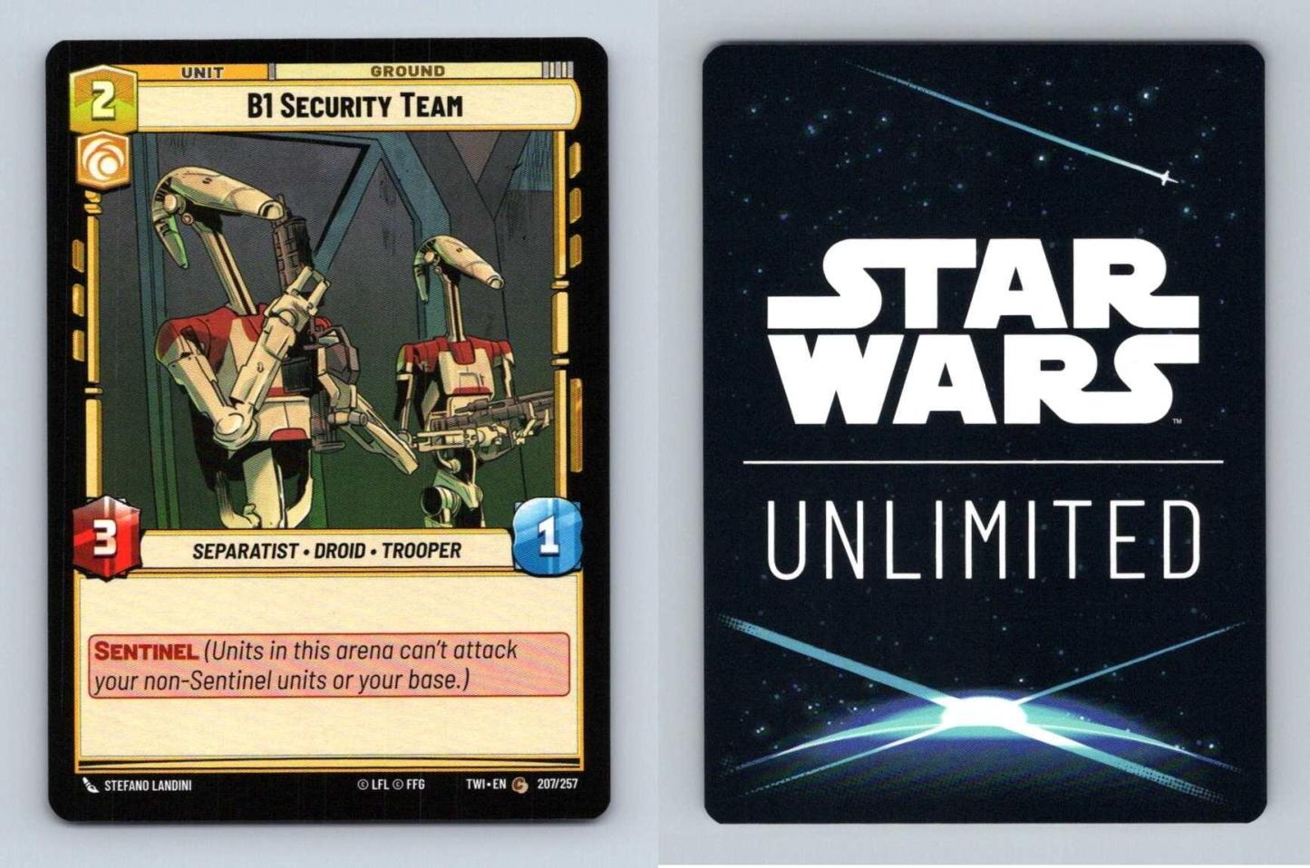 B1 Security Team #207 Star Wars Unlimited Twilight Of The Republic Common TCG-Breakoutcards