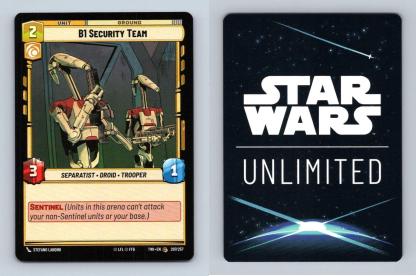 B1 Security Team #207 Star Wars Unlimited Twilight Of The Republic Common TCG-Breakoutcards