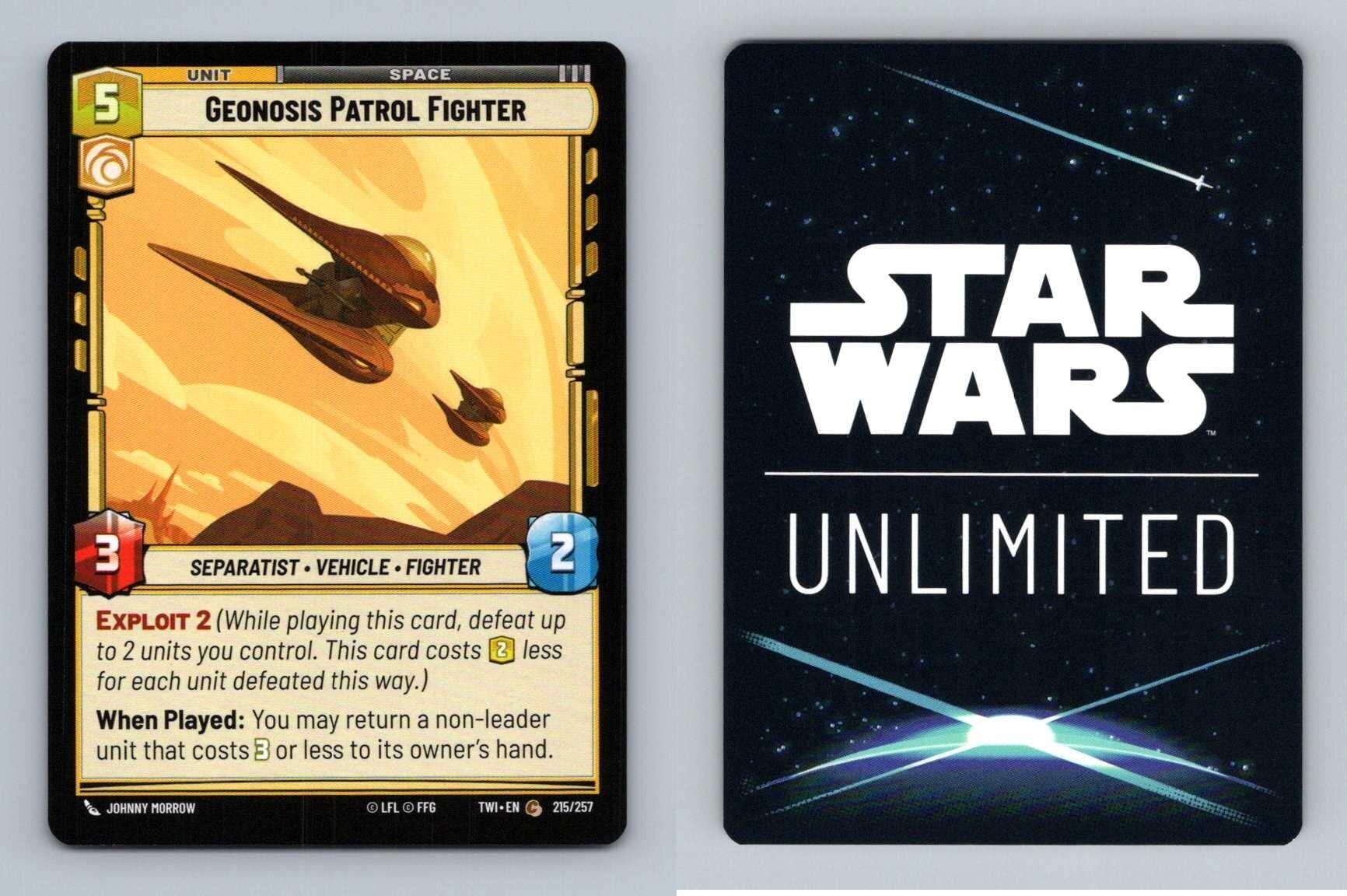 Geonosis Patrol Fighter #215 Star Wars Unlimited Twilight Of Republic Common TCG-Breakoutcards