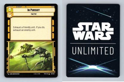 In Pursuit #221/257 Star Wars Unlimited Twilight Of The Republic 2024 Common TCG-Breakoutcards