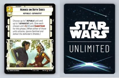 Heroes On Both Sides #249 Star Wars Unlimited Twilight Of Republic Common TCG-Breakoutcards