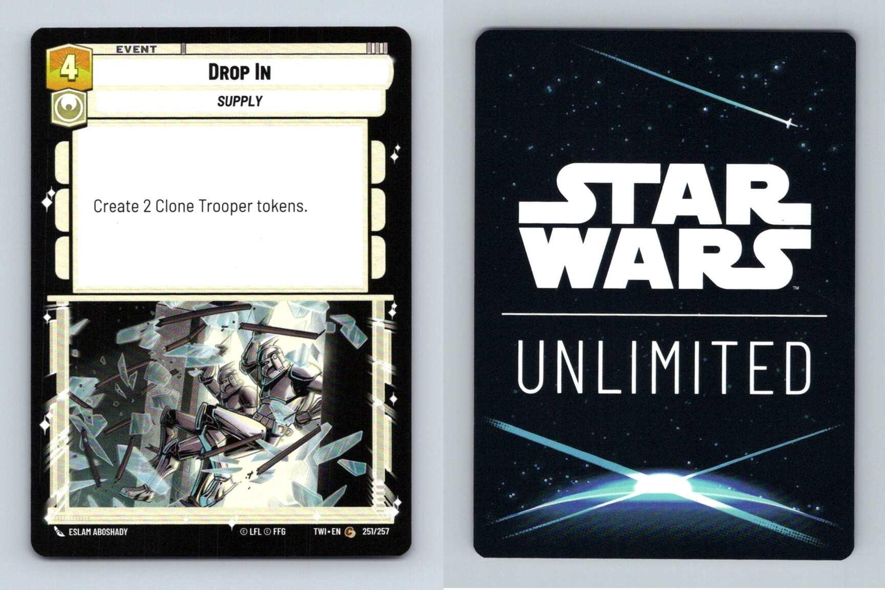 Drop In #251/257 Star Wars Unlimited Twilight Of The Republic 2024 Common TCG-Breakoutcards