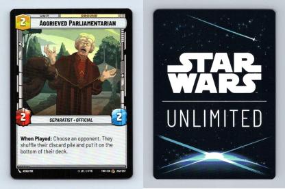 Aggrieved Parliamentarian #252 Star Wars Unlimited Twilight Republic Common TCG-Breakoutcards