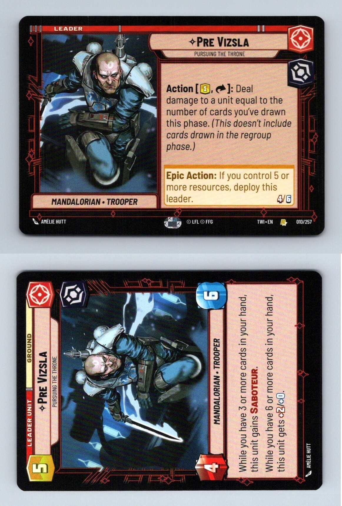 Pre Vizsla #010/257 Star Wars Unlimited Twilight Of The Republic 2024 Rare TCG-Breakoutcards