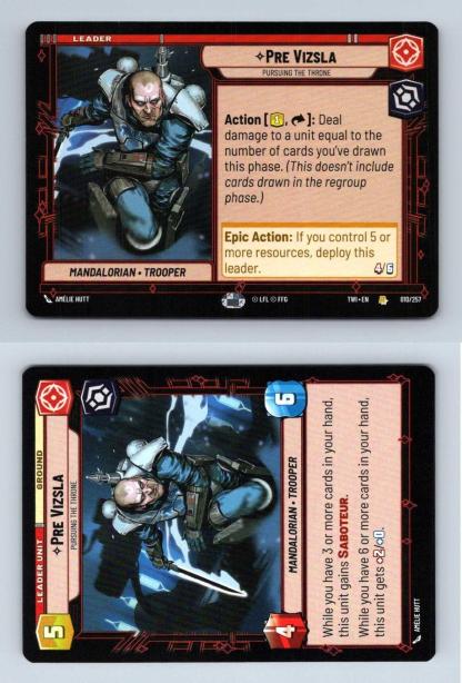 Pre Vizsla #010/257 Star Wars Unlimited Twilight Of The Republic 2024 Rare TCG-Breakoutcards