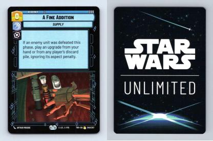 A Fine Addition #040 Star Wars Unlimited Twilight Of The Republic 2024 Rare TCG-Breakoutcards