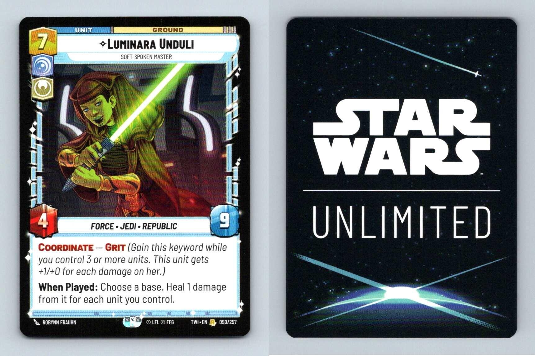 Luminara Unduli #050 Star Wars Unlimited Twilight Of The Republic 2024 Rare TCG-Breakoutcards