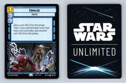 Equalize #055/257 Star Wars Unlimited Twilight Of The Republic 2024 Rare TCG-Breakoutcards