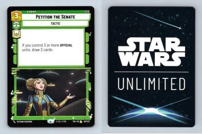 Petition The Senate #100 Star Wars Unlimited Twilight Of The Republic Rare TCG-Breakoutcards