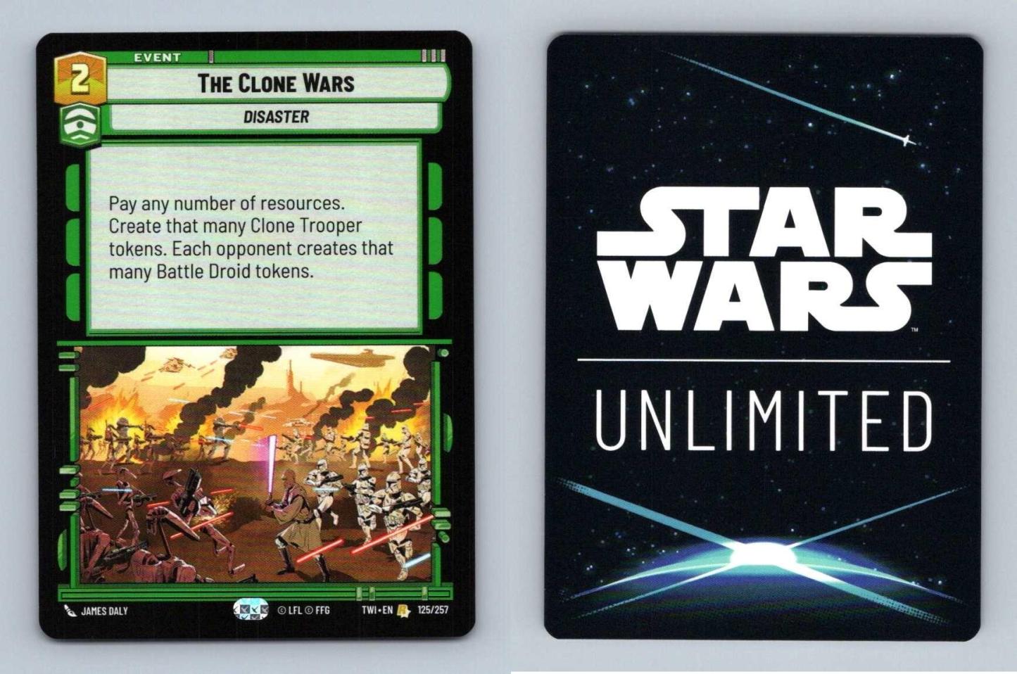 The Clone Wars #125 Star Wars Unlimited Twilight Of The Republic 2024 Rare TCG-Breakoutcards