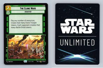 The Clone Wars #125 Star Wars Unlimited Twilight Of The Republic 2024 Rare TCG-Breakoutcards