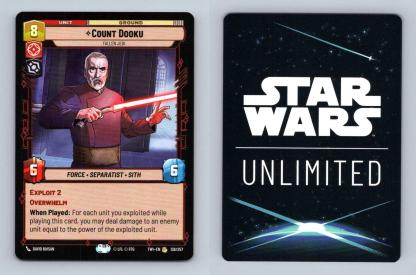 Count Dooku #138/257 Star Wars Unlimited Twilight Of The Republic 2024 Rare TCG-Breakoutcards