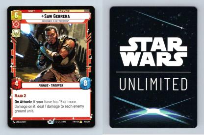 Saw Gerrera #150/257 Star Wars Unlimited Twilight Of The Republic 2024 Rare TCG-Breakoutcards