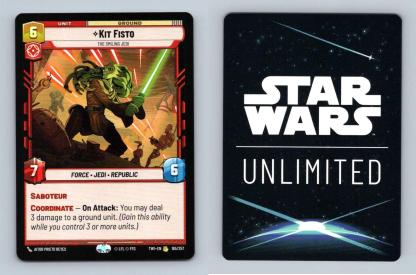 Kit Fisto #165/257 Star Wars Unlimited Twilight Of The Republic 2024 Rare TCG-Breakoutcards