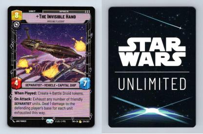 The Invisible Hand #234 Star Wars Unlimited Twilight Of The Republic Rare TCG-Breakoutcards