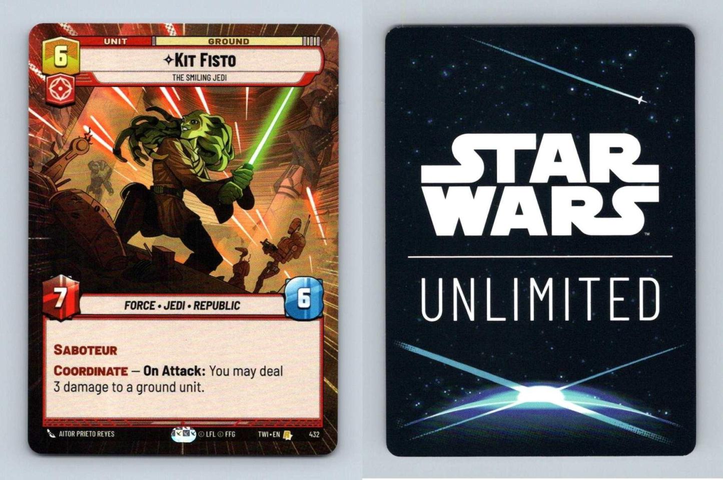 Kit Fisto #432 Star Wars Unlimited Twilight Of The Republic Rare Hyperspace TCG-Breakoutcards