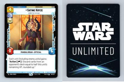Satine Kryze #47 Star Wars Unlimited Twilight Of The Republic 2024 Legendary TCG-Breakoutcards