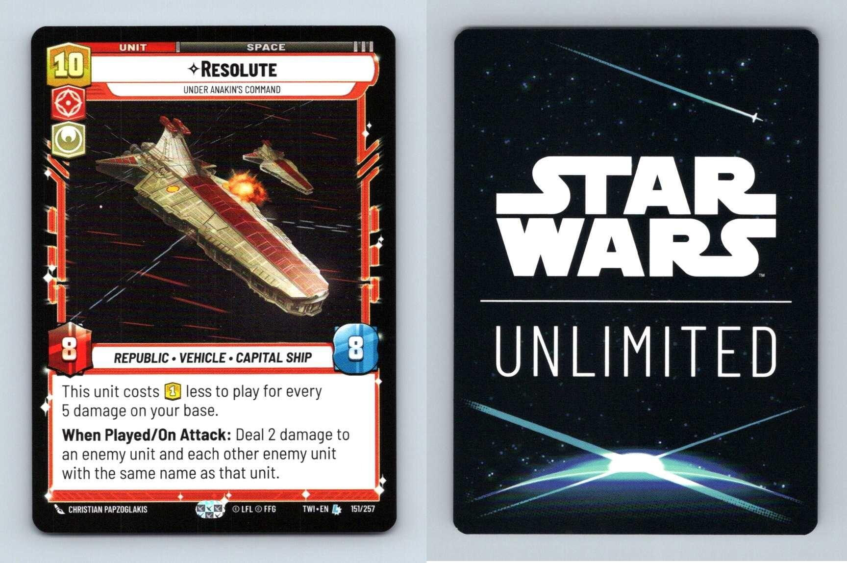 Resolute #151 Star Wars Unlimited Twilight Of The Republic 2024 Legendary TCG-Breakoutcards