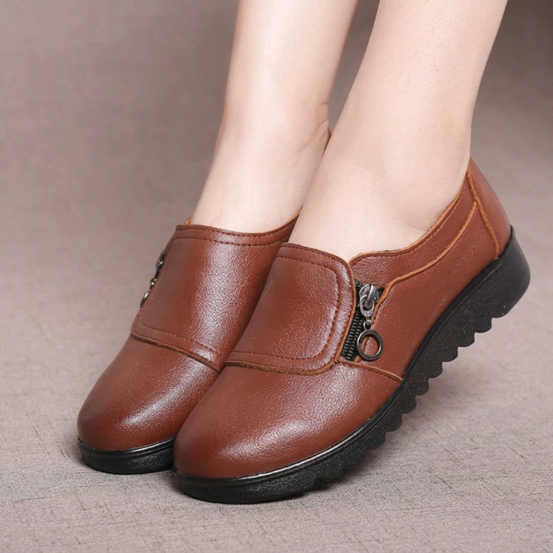 🔥Last Day 50% OFF - Women's Comfy Wide Fit Orthopedic Genuine Leather Loafers - Comfy Arch Support & Plantar Fasciitis & Foot Pain Relie