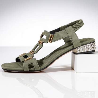 🔥Last Day Promotion 50% OFF - Florence Crystal Heel Sandals