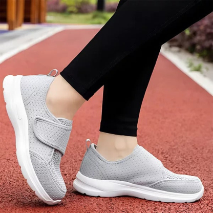 🔥Last Day Promotion 50% OFF - Ladies Wide Fit Orthopaedic Mesh Walking Trainers Touch Fastener Easy Slip On Breathable Cushioned Walking Shoes For Sensitive & Swollen Feet