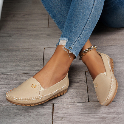 🔥Last Day Promotion 50% OFF - Genuine Leather Slip-On Moccasin Walking Loafers