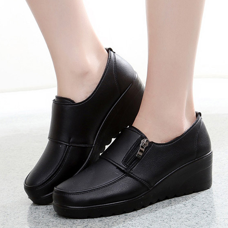 🔥Last Day 50% OFF - Women's Orthopaedic Genuine Leather Wedge Shoes | Comfortable Anti-Slip Cushion Support for Foot Pain Relief