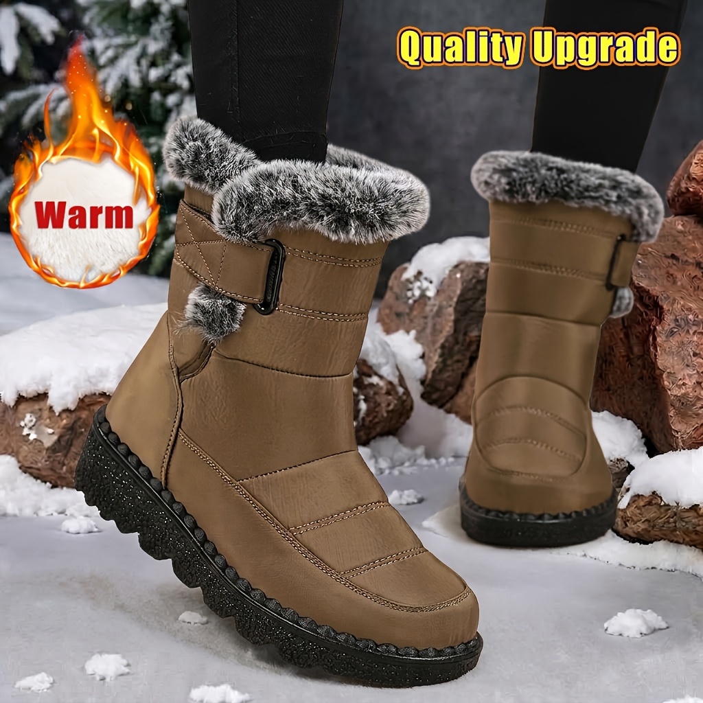 🔥Last Day 50% OFF - Women's Comfortable Warm Non-slip Snow Boots - Wide Fit, Cushioned Sole Pain Relief
