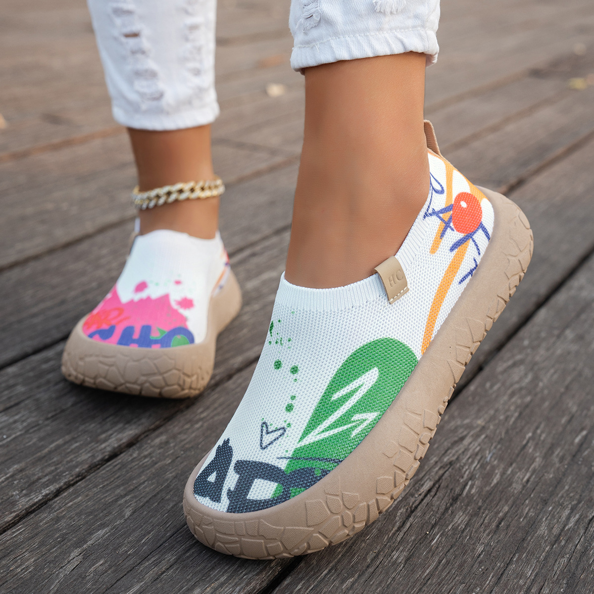 🔥Last Day Promotion 50% OFF - Women's Printed Slip-On Shoes