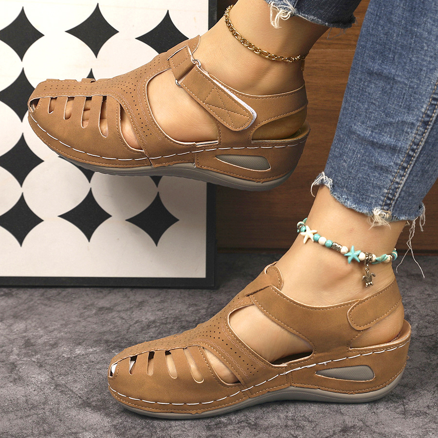 🔥Last Day Promotion 50% OFF - Women's Closed-Toe Wedge Orthopaedic Sandals