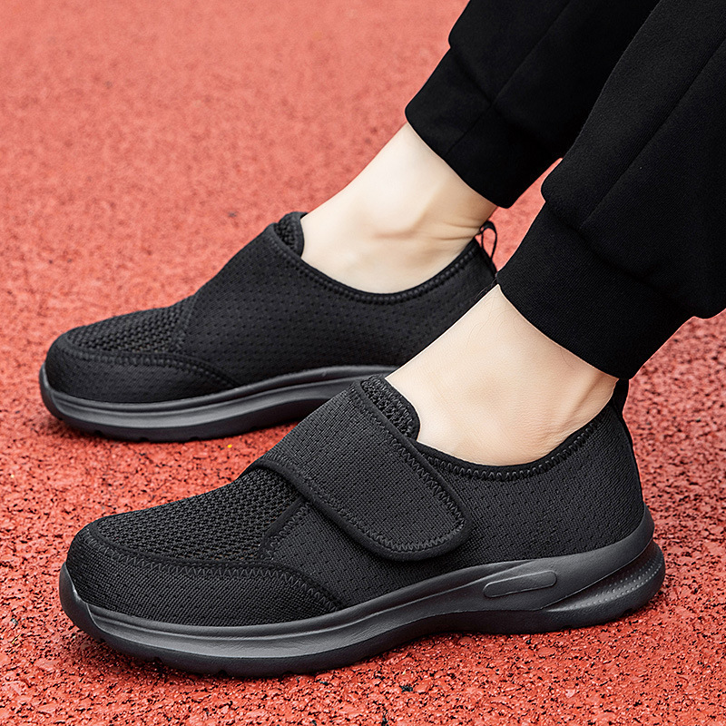 🔥Last Day Promotion 50% OFF - Ladies Wide Fit Orthopaedic Mesh Walking Trainers Touch Fastener Easy Slip On Breathable Cushioned Walking Shoes For Sensitive & Swollen Feet
