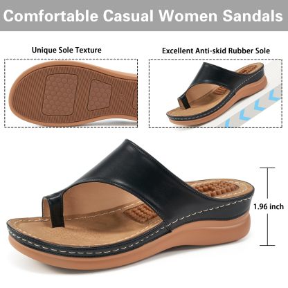 🔥Last Day Promotion 50% OFF - Womens Comfort Wedge Sandals: Soft Cushion & Orthopedic for All-Day Walking