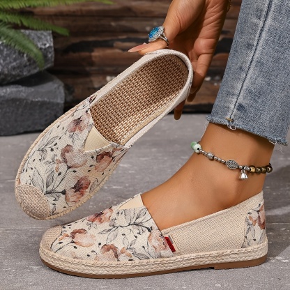 🔥Last Day Promotion 50% OFF - Women's Retro Ink Floral Breathable Slip-On Shoes 