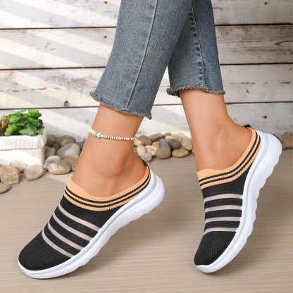 🔥Last Day Promotion 50% OFF - Women's Breathable Backless Slip-On Mule Trainers Lightweight Cushioned Insole Easy Wear