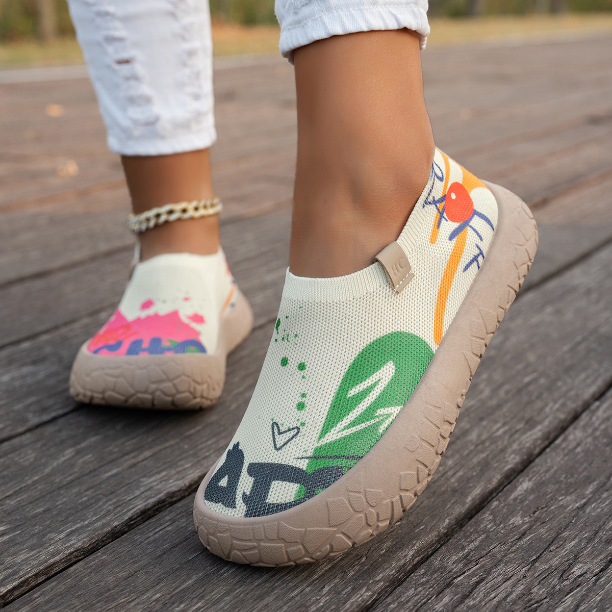 🔥Last Day Promotion 50% OFF - Women's Printed Slip-On Shoes